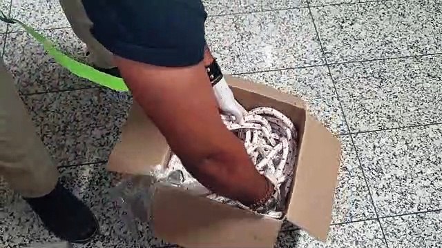 Droga escondida en sogas trenzadas que intentaron sacar por el AILA