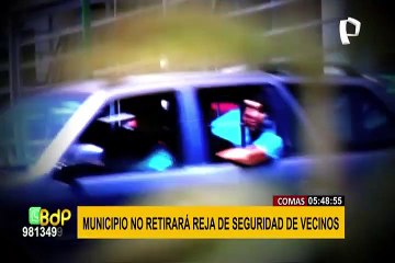 Vecinos hacen plantón para evitar retiro de rejas en calles de Comas