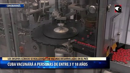 Cuba vacunará a personas de entre 3 y 18 años