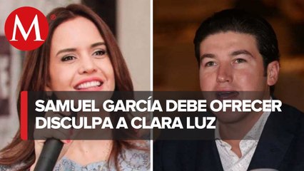 Samuel García deberá ofrecer disculpa a Clara Luz por violencia política