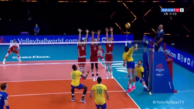 LIGA DAS NAÇÕES DE VÔLEI MASCULINO : 3 BRASIL X 0 POLÔNIA - 11/06/2021