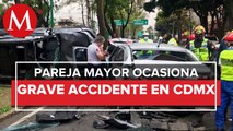 Volcadura deja a 3 lesionados en Coyoacán