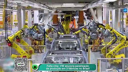 Falta chip: VW anuncia paralisação da produção em 3 fábricas no Brasil