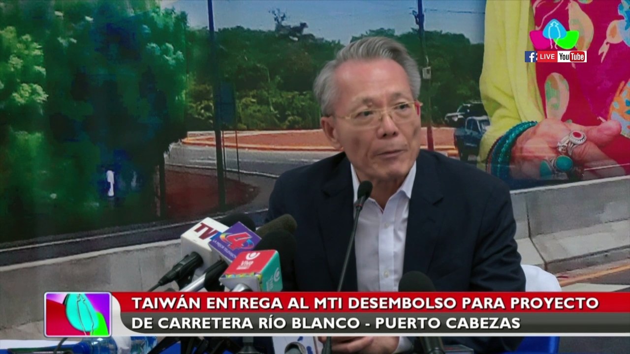 Taiwán realiza donación para carretera Río Blanco – Puerto Cabezas