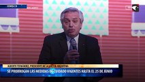 Alberto Fernández anunció que se prorrogan las medidas de cuidado vigentes hasta el 25 de junio