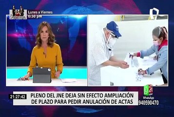 JNE retrocede y deja sin efecto ampliación para recibir solicitudes de nulidad de actas