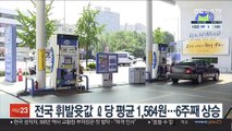 전국 휘발윳값 ℓ당 평균 1,564원…6주 연속 상승