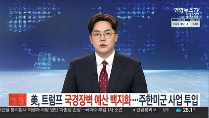 美, 트럼프 국경장벽 전용예산 백지화…주한미군 사업 투입