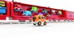 Colors for Children to Learn with Train Transporter Toy Street Vehicles - Educational Videos
