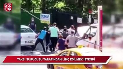 Çarpıp kaçtığı taksi sürücüsü tarafından linç edilmek istendi