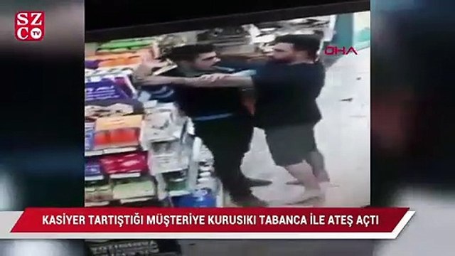 Kasiyer tartıştığı müşteriye kuru sıkı tabanca ile ateş açtı