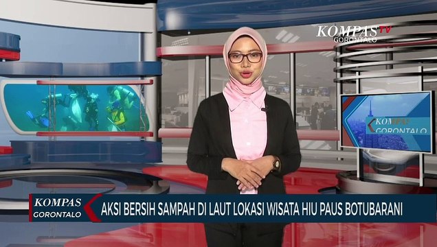 Aksi Bersih Sampah Di Laut Lokasi Wisata Hiu Paus Botubarani