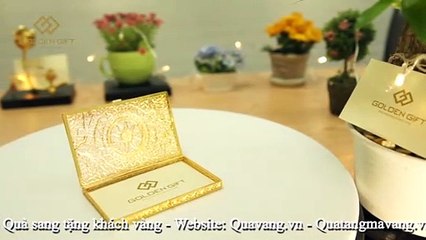 Hộp đựng name  card  mạ vàng 24K  - Golden Gift Việt Nam