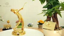 Biểu tượng người đánh Golf mạ vàng 24K -  Golden Gift Việt Nam