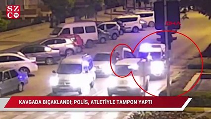 Скачать видео: Kavgada bıçaklandı; polis, atletiyle tampon yaptı