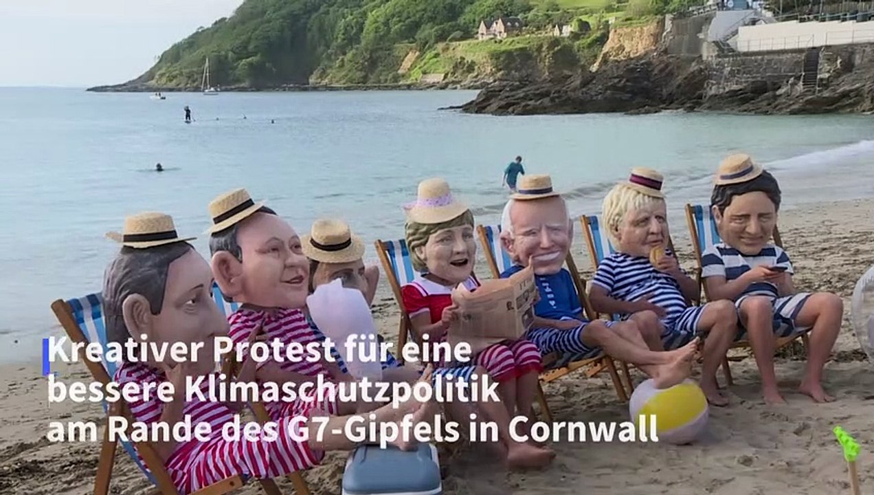 Protest für mehr Klimaschutz am Rande des G7-Gipfels