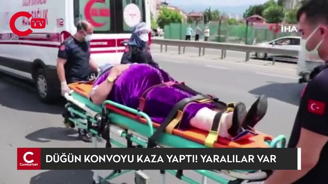 Düğün konvoyunda otomobil ile hafif ticari araç çarpıştı: 4 yaralı