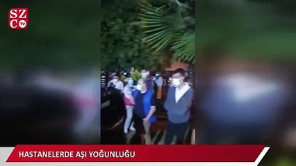 Hastanelerde aşı yoğunluğu