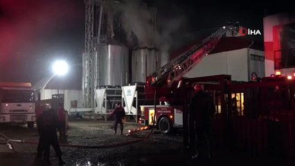 Enerji üretim fabrikasındaki yangın büyümeden söndürüldü