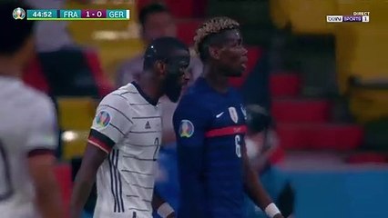 Antonio Rudiger biting Paul Pogba