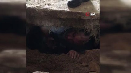 Hapis cezasından kaçtı, fosseptiğe saklandı