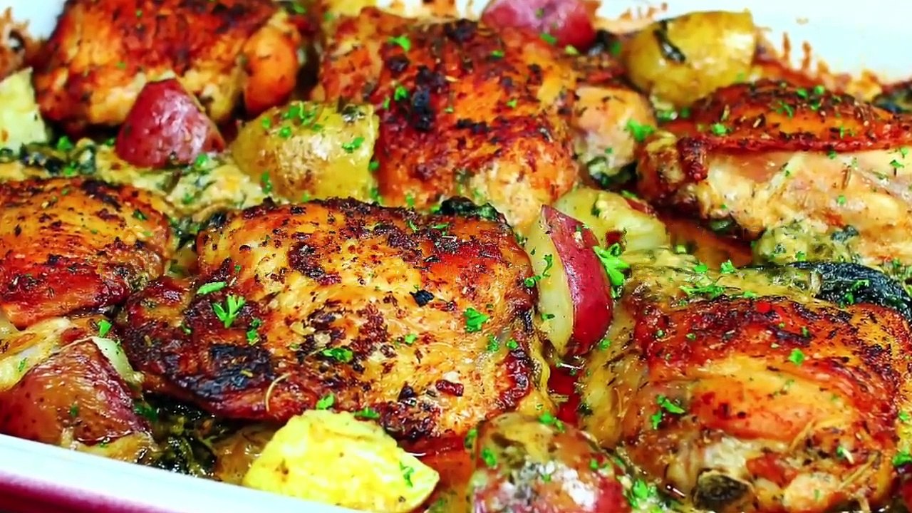 Creamy Garlic Butter Chicken And Potatoes Recipe - Easy Chicken And Potatoes Recipe