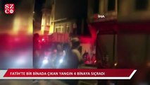 Fatih’te bir binada çıkan yangın çevredeki 4 binaya sıçradı