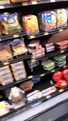 Guy destroys Walmart items
