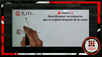 ♦️ CÓMO CONVERTIR UN DECIMAL INFINITO PERIÓDICO PURO EN UNA FRACCIÓN (Ejercicio 1) ♦️♦️