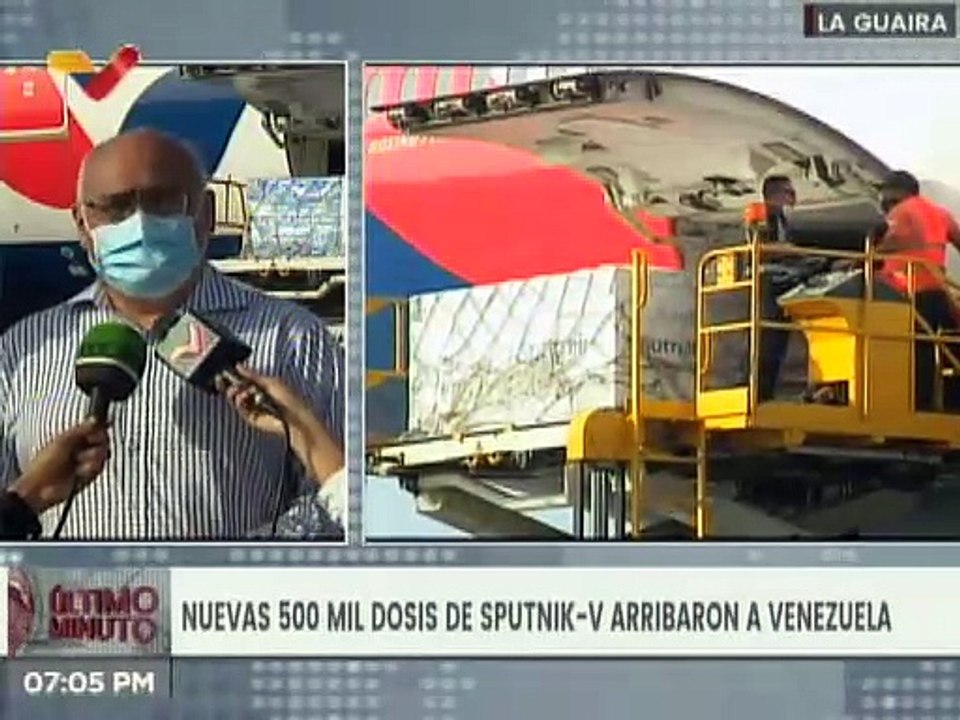 Gracias a cooperación Rusia-Venezuela arriban al país 500 mil nuevas vacunas Sputnik V