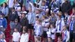Denmark and Finland fans combine to chant in support of Christian Eriksen