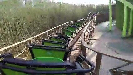 Python In Bamboo Forest (Viper) Wooden Roller Coaster Back Seat Pov! Nanchang Wanda Park China