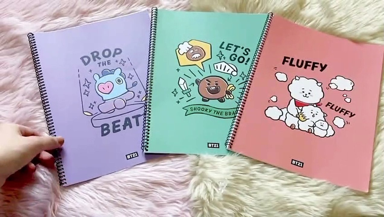 [Unboxing] Asmr - Photocards || Bt21 Baby Rj Koya || Handy Fan || Bag || Bamboo Tumbler || Notebooks
