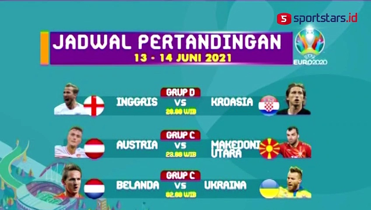 Jadwal Pertandingan Piala Eropa Minggu 13 Juni 21 Video Dailymotion