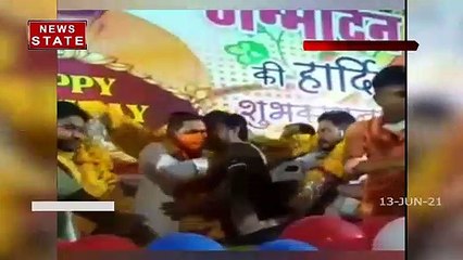 BJP युवामोर्चा जिलाध्यक्ष की बर्थ-डे पार्टी में कोरोना नियमों की उड़ी धज्जियां