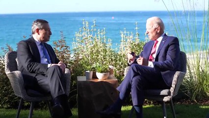FACCIA A FACCIA TRA MARIO DRAGHI E JOE BIDEN AL G7 IN CORNOVAGLIA