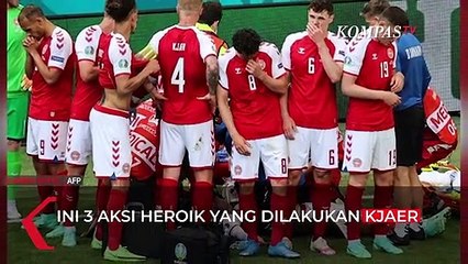 3 Aksi Heroik Kjaer Selamatkan Erikson di Piala Eropa 2020