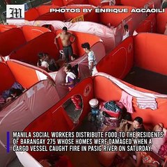 WATCH: Food for fire victims