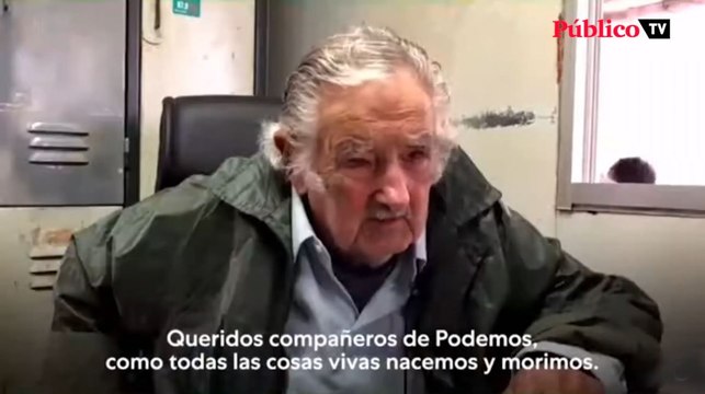 Por una España que no sea de charanga y pandereta : el mensaje de apoyo de José Mujica a Podemos en su IV Asamblea