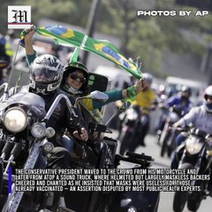 Bolsonaro fined for flouting mask order at motorcycle rally