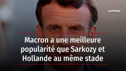 Macron a une meilleure popularité que Sarkozy et Hollande au même stade