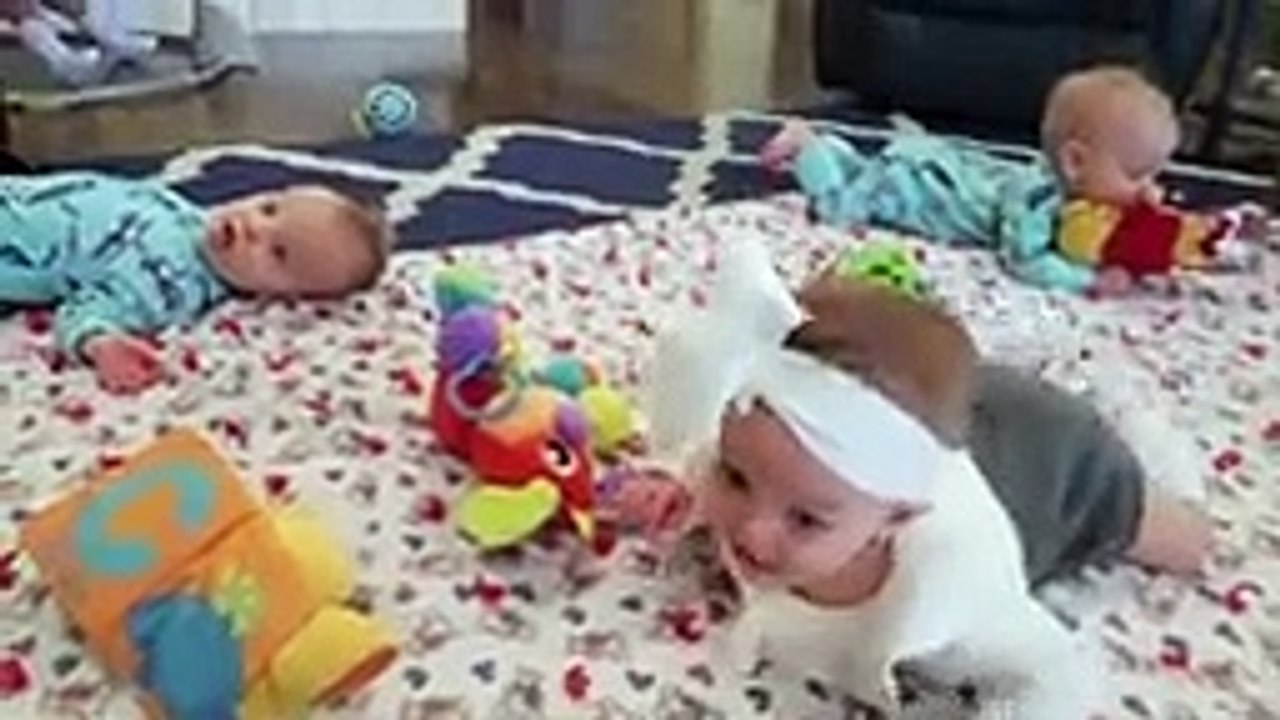 ALL 5 BABIES Holding Bottles  Realizing Our Dreams