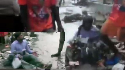 Watch: Shiv Sena MLA makes contractor sit on waterlogged street