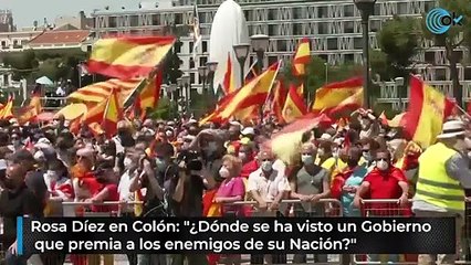 Rosa Díez en Colón: "¿Dónde se ha visto un Gobierno que premia a los enemigos de su Nación?"