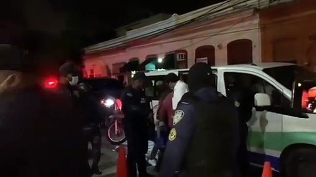 Traslado de Luis Dicent y los demás detenidos por el fraude en la Lotería a la cárcel preventiva del Palacio de Justicia