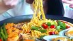 Asmr Mukbang spicy noodles eating sounds