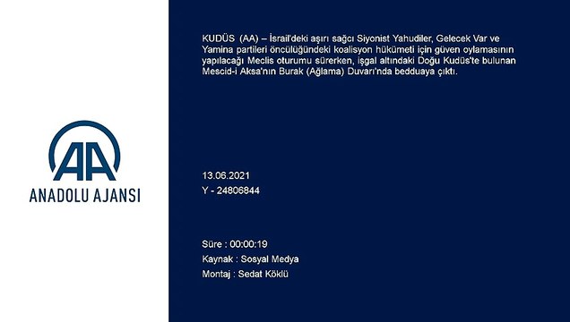 KUDÜS - İsrail'de aşırı sağcılardan yeni koalisyon hükümetine karşı toplu beddua