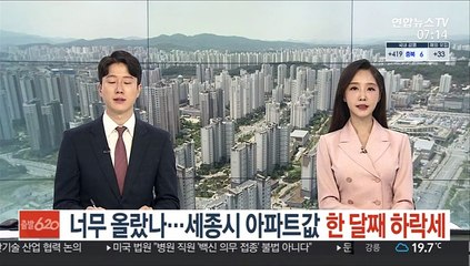 너무 올랐나…세종시 아파트값 한 달째 하락세