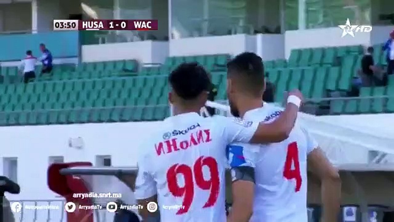 | الوداد الرياضي يعزز صدارته للدوري بالفوز على حساب مستضيفه حسنية أكادير بنتيجة 3-5 " أهداف المواجهة".