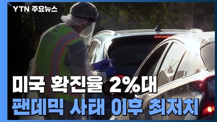 미국 코로나 확진율 2%대 '최저'...G7 "백신 10억 회분 기부" / YTN